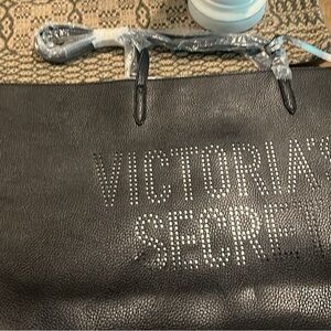 Victoria's Secret Black Pebbled Tote
